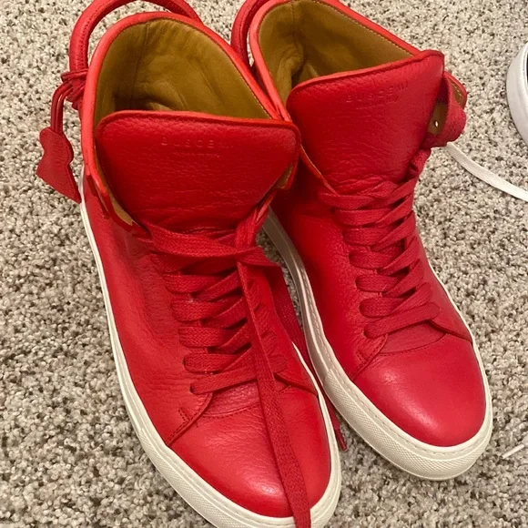 Buscemi Shoes Buscemi Red High Top Sneakers Poshmark